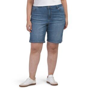 DJEANS Medium Kelsey Rinse Plus Recycled Side Vent Bermuda Shorts